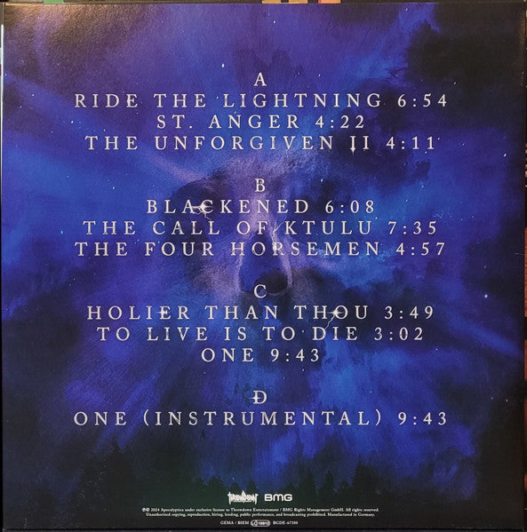 Apocalyptica – Plays Metallica Vol. 2, 2xLP, Gatefold, Transparent Blue Vinyl