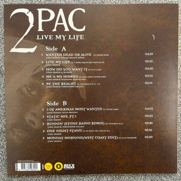 2Pac – Live My Life  ,  180 g vinyl Gold