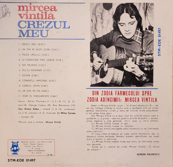 Mircea Vintilă – Crezul Meu