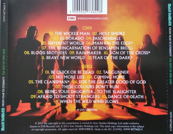 Iron Maiden – From Fear To Eternity: The Best Of 1990-2010, 2xCD