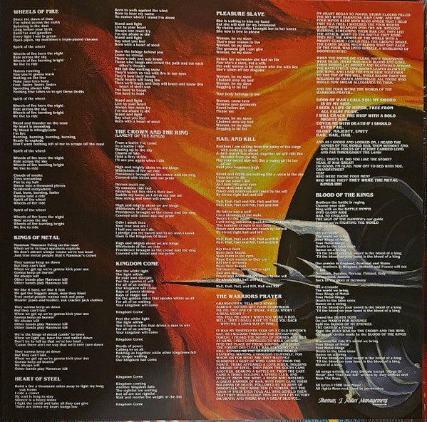 Manowar – Kings Of Metal  ,  Limited Edition, Transparent Blue Vinyl