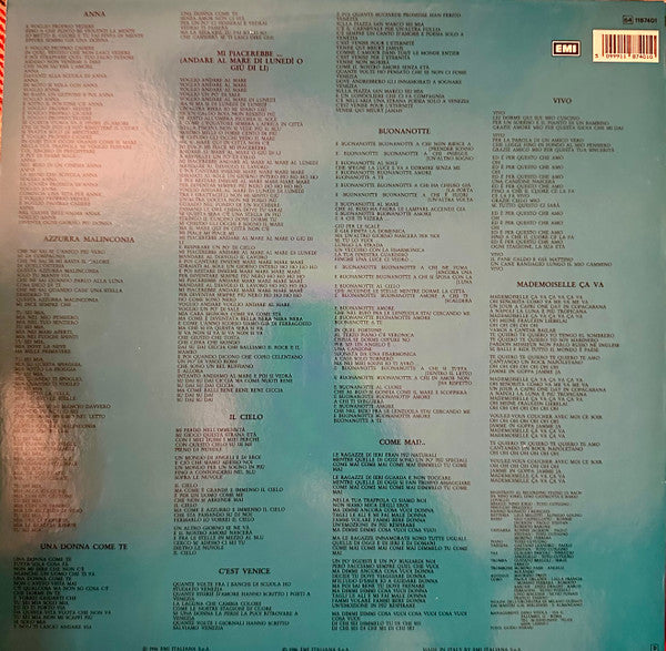 Toto Cutugno – Azzurra Malinconia