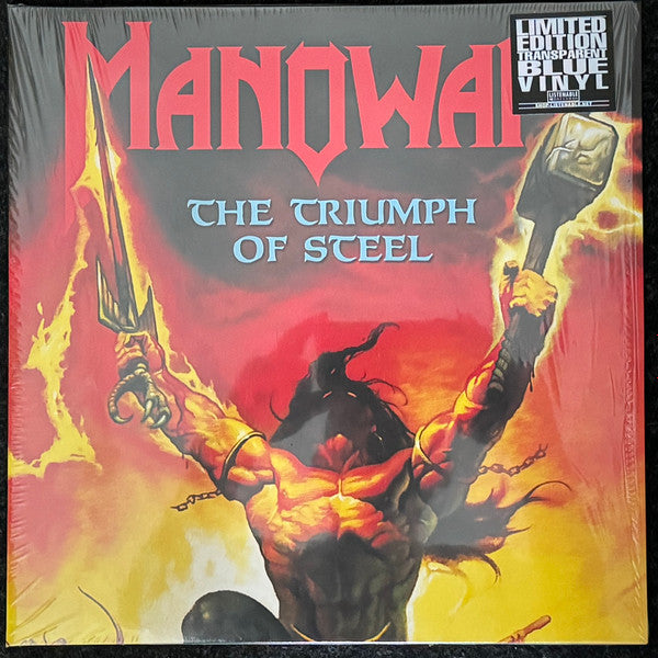 Manowar – The Triumph Of Steel   , 2LP , Limited Edition, Gatefold, Blue Transparent