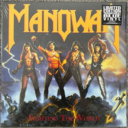 Manowar – Fighting The World   ,  Blue vinyl , linited edition