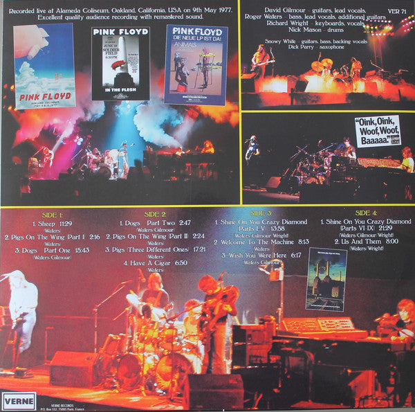 Pink Floyd – Live In Oakland 1977   ,  2LP