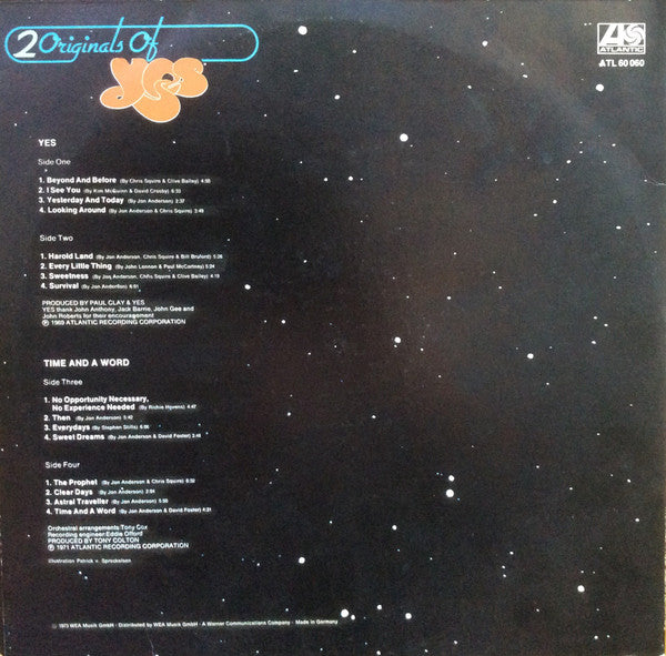 Yes – 2 Originals Of Yes, 2xLP, Gatefold