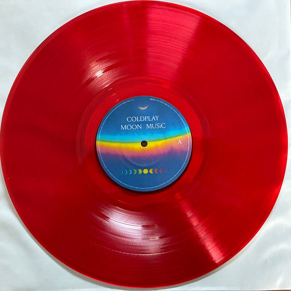 Coldplay – Moon Music  ,  Limited Edition, Numbered, First Edition, Red Translucent, PET, Injection Moulded, 140g