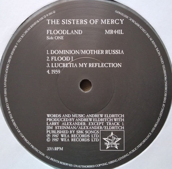 The Sisters Of Mercy – Floodland    ,   Limited Edition, Reissue,Grey With Black Marble