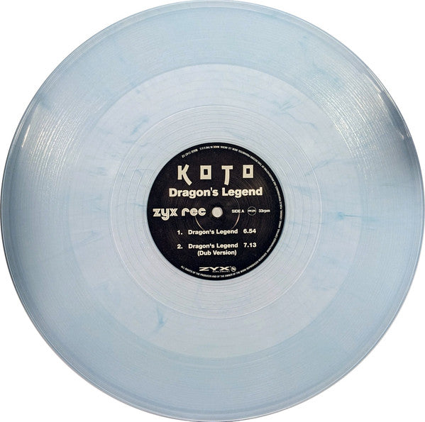 Koto – Dragon's Legend, 12", 33 ⅓ RPM, Maxi-Single, Transparent, Light-blue, Marbled