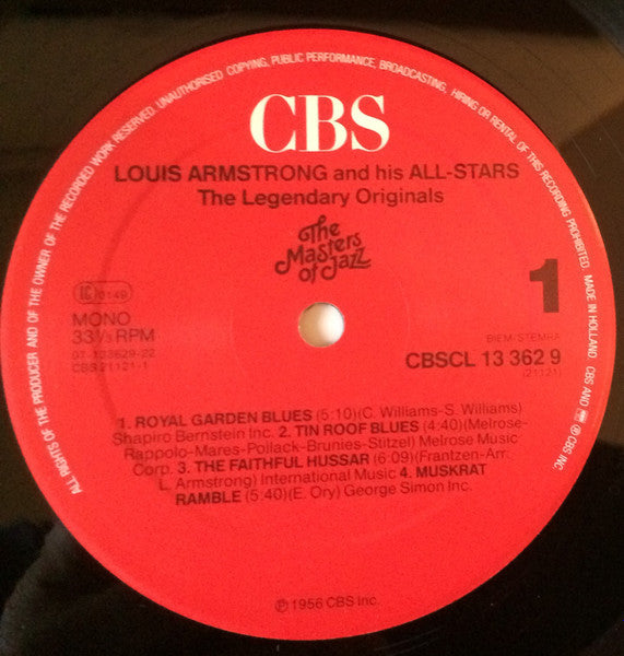 Louis Armstrong – The Masters Of Jazz • Louis Armstrong (1900-1971), 3xLP Box set