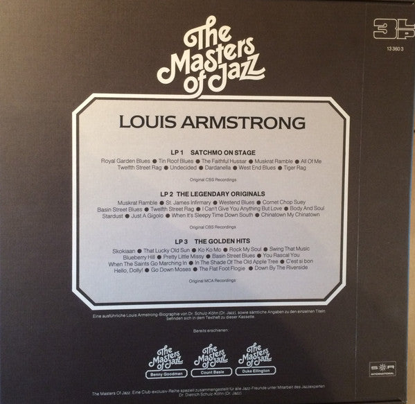 Louis Armstrong – The Masters Of Jazz • Louis Armstrong (1900-1971), 3xLP Box set