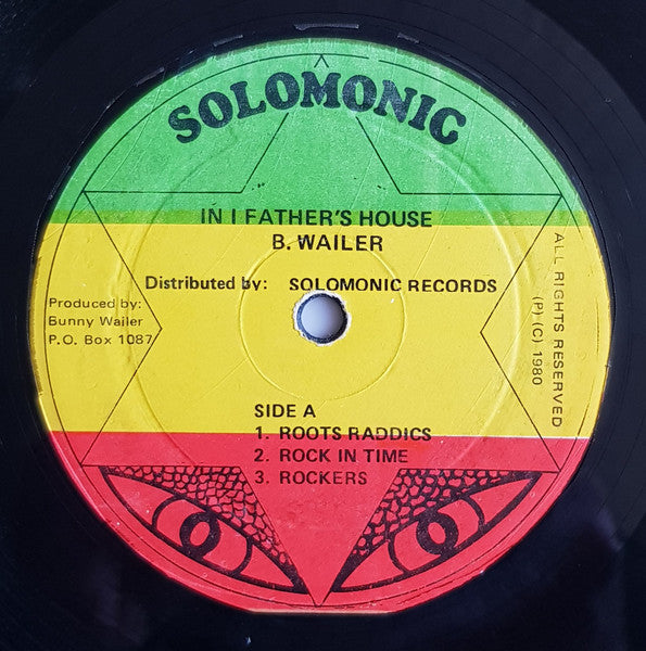 Bunny Wailer – In I Father's House    ,   1 press , Jamaica