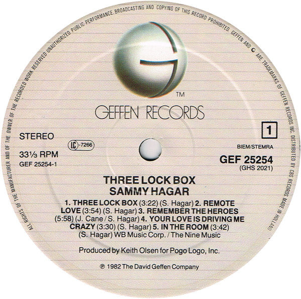 Sammy Hagar – Three Lock Box