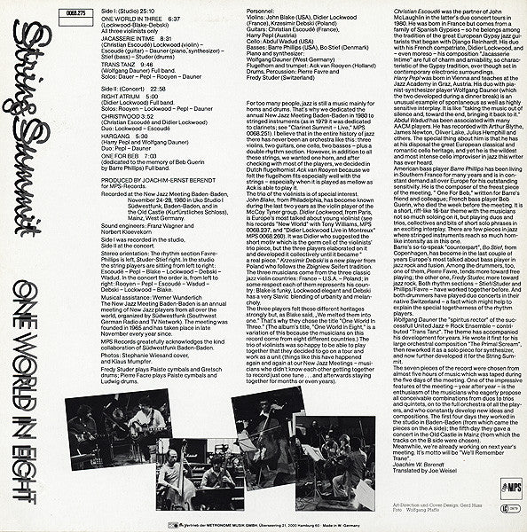 The String Summit – One World In Eight   ,  1 press Germany