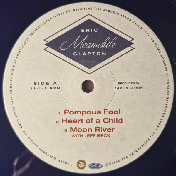 Eric Clapton – Meanwhile    , 2LP , Gatefold , Dark Blue