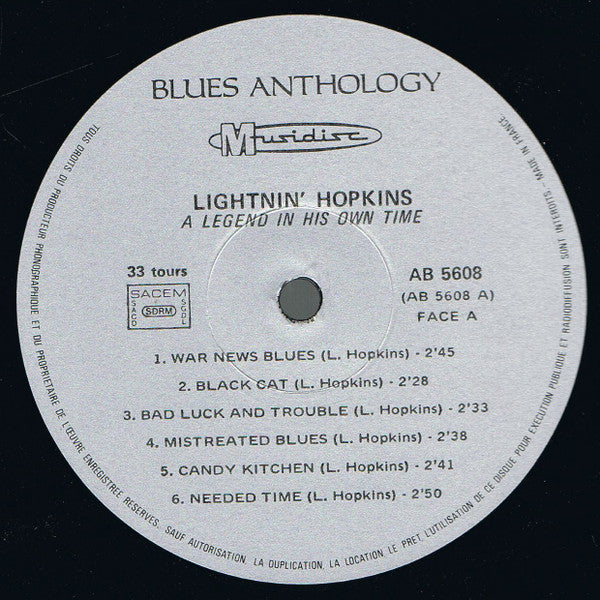 Lightnin' Hopkins – A Legend In His Own Time