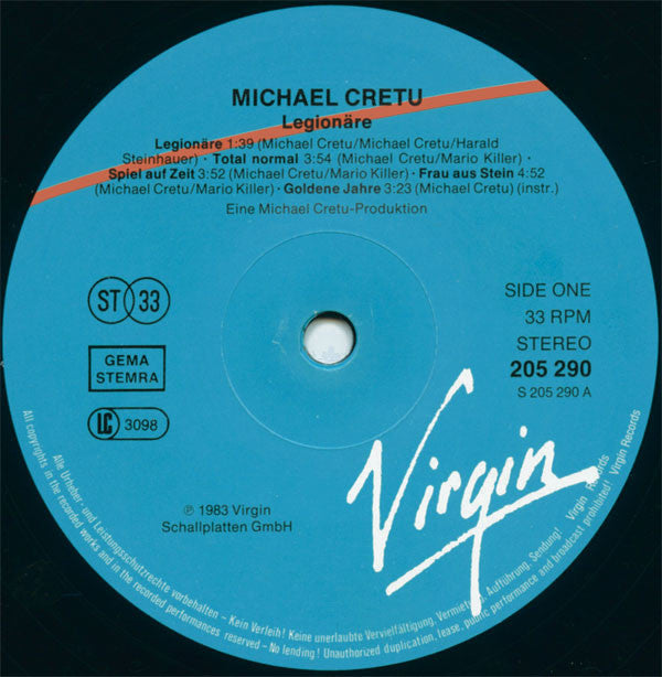 Michael Cretu ‎– Legionäre    ,  1 press , Germany