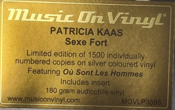 Patricia Kaas – Sexe Fort, Limited Edition, Numbered( 512/1500), Silver Vinyl