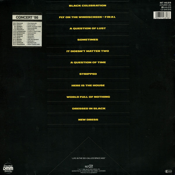 Depeche Mode ‎– Black Celebration   , Gatefold
