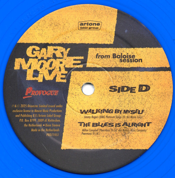 Gary Moore – Live From Baloise Session  , 2 LP , Gatefold , 45 RPM,  Limited Edition,  Blue