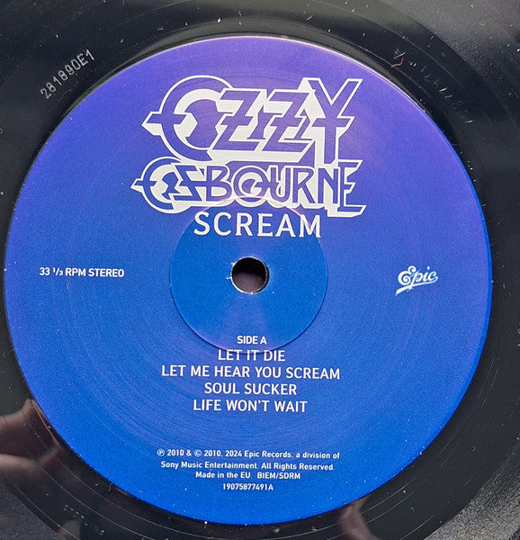 Ozzy Osbourne – Scream   ,  2LP , GATEFOLD