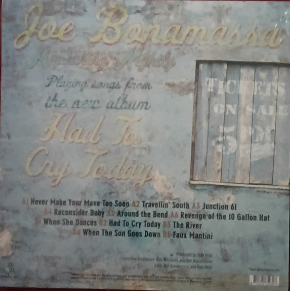 Joe Bonamassa – Had To Cry Today  ,  Limited Edition, Blue, 180g