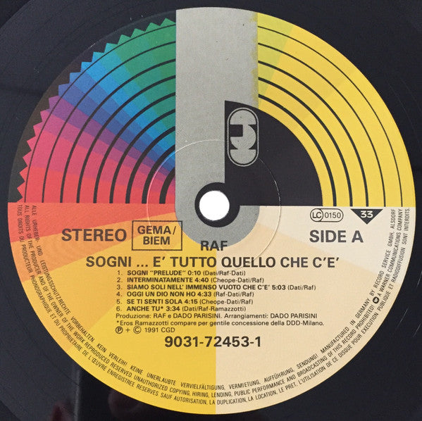 Raf  – Sogni ...È Tutto Quello Che C'È