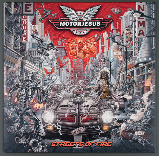 Motorjesus – Streets Of Fire   ,  Limited Reaper Edition, Red/Silver Splatter