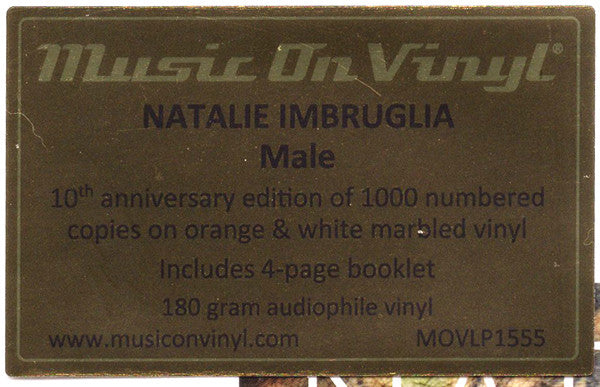 Natalie Imbruglia – Male, Limited Edition, Numbered(30/1000), Orange/White Marble Vinyl, incl. 4 page booklet