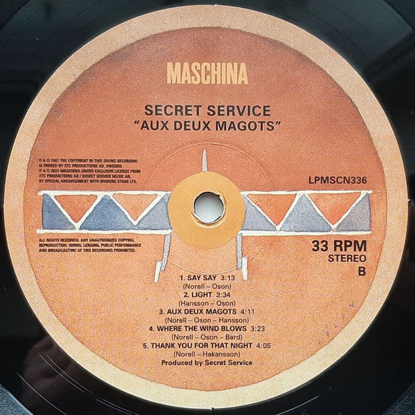 Secret Service – Aux Deux Magots  ,  Limited Edition, , 200 gram gatefold , 8 page booklet