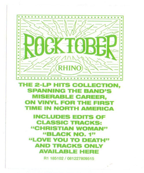 Type O Negative – The Least Worst Of   ,  2 LP , Gatefold  ( RHINO )