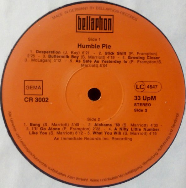 Humble Pie – Humble Pie, 2xLP