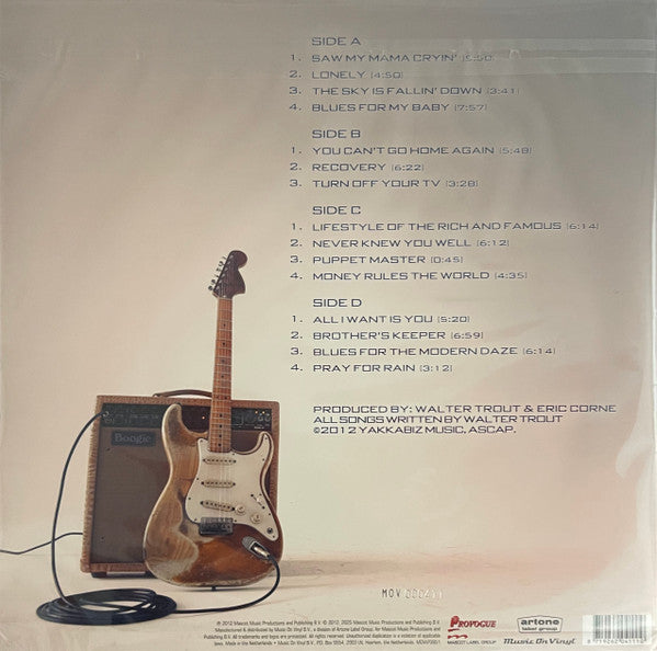 Walter Trout – Blues For The Modern Daze, 2xLP, Gatefold, Limited Edition, Numbered( 58/1000), Purple Vinyl