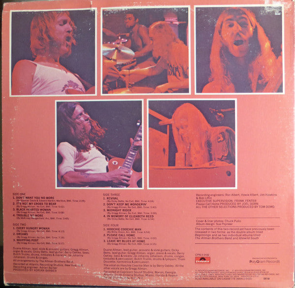 The Allman Brothers Band ‎– Beginnings     ,  2LP