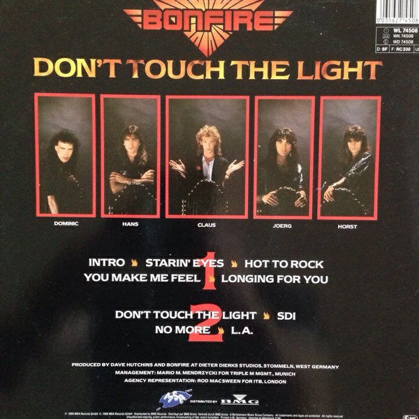 Bonfire ‎– Don't Touch The Light
