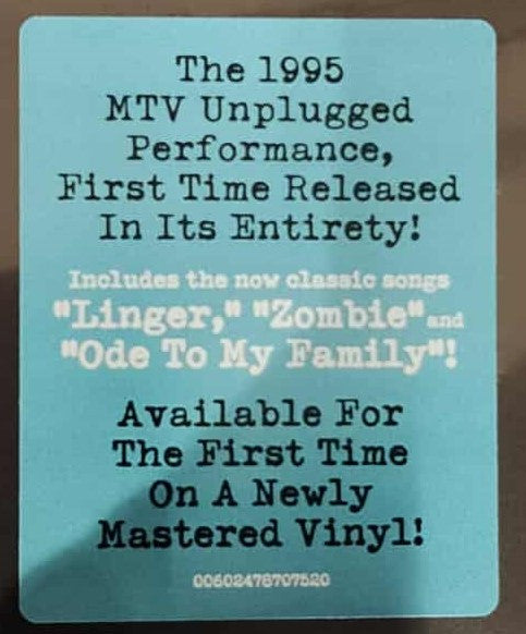 The Cranberries – MTV Unplugged  , Gatefold