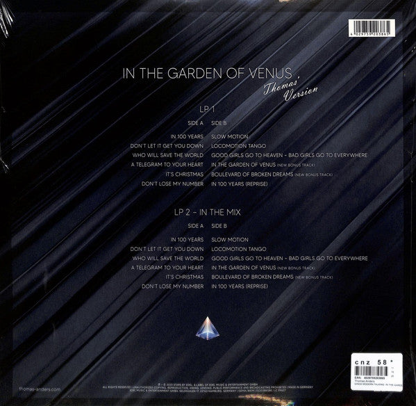 Thomas Anders – …Sings Modern Talking - In The Garden Of Venus (Thomas' Version)   ,  2LP , Gatefold