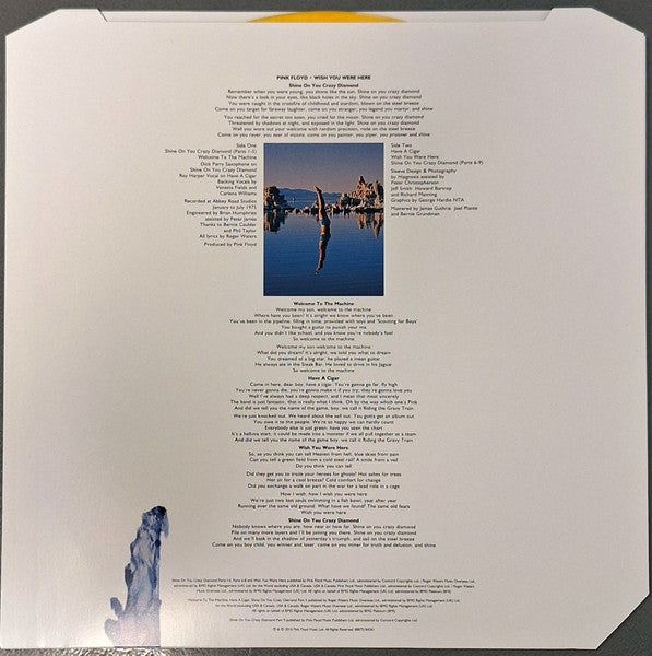 Pink Floyd – Wish You Were Here ,  Limited Edition,  50th Anniversary, Yellow Flame