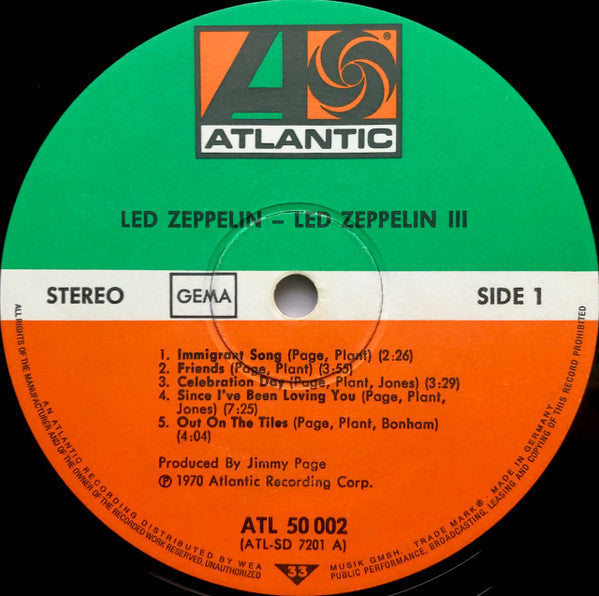 Led Zeppelin – Led Zeppelin III    ,  Gatefold