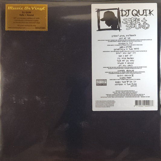 DJ Quik – Safe + Sound, 2xLP, 30th Anniversary Edition, Red Translucent Vinyl, Numbered( 916/1000)