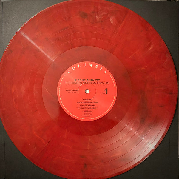 T Bone Burnett* – The Criminal Under My Own Hat, Limited Edition, Numbered( 904/1000) Red, Black and White Marbled Vinyl