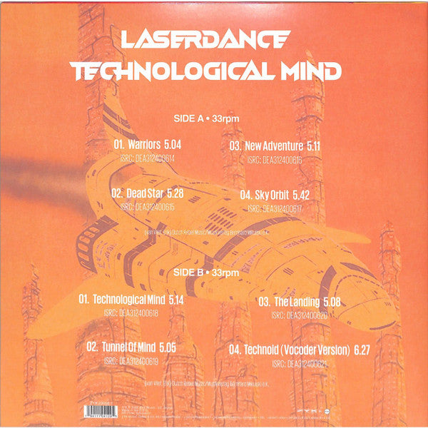 Laser Dance* – Technological Mind   ,  Limited Edition, Orange Red Splatter