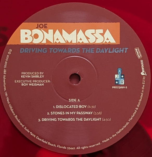 Joe Bonamassa – Driving Towards The Daylight  ,  2LP , Gatefold , Limited Edition,  Red, 180g,