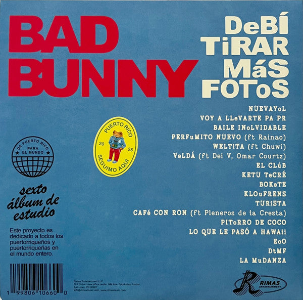 Bad Bunny – Debí Tirar Más Fotos  , 2LP , Gatefold ,