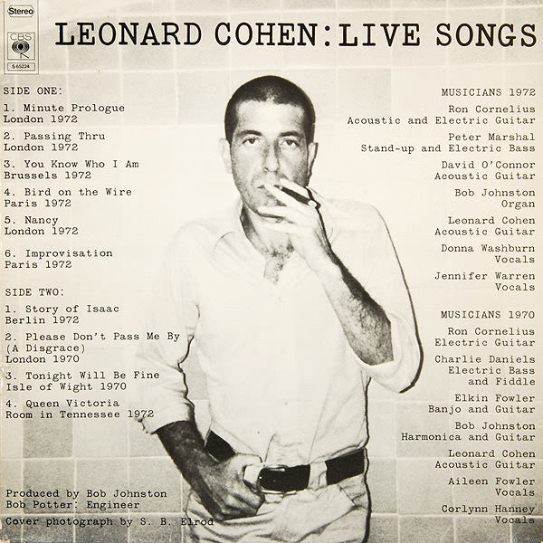 Leonard Cohen – Live Songs