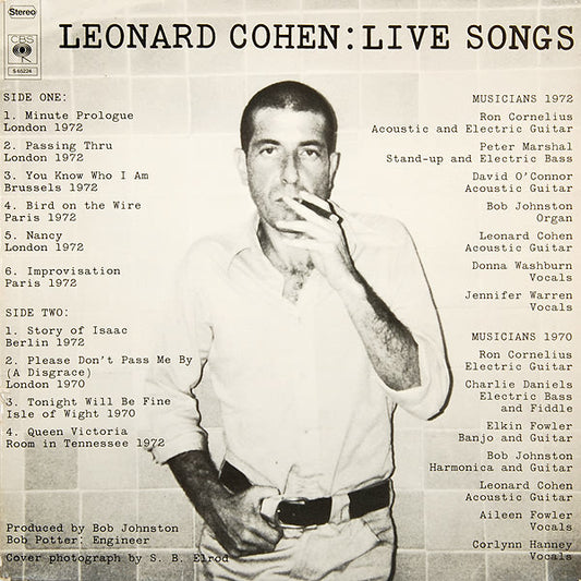 Leonard Cohen – Live Songs