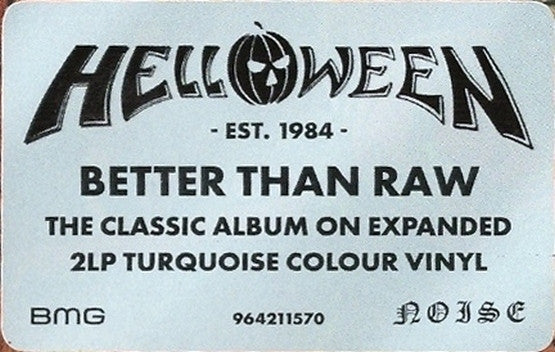 Helloween – Better Than Raw   , 2 LP , Gatefold , Turquoise