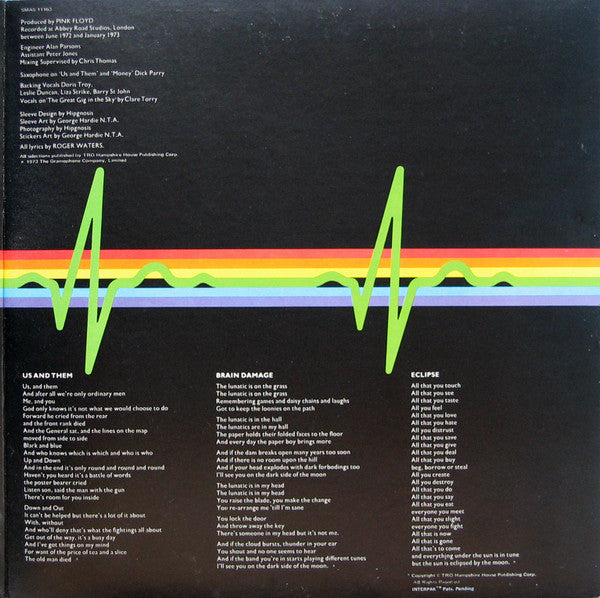 Pink Floyd – The Dark Side Of The Moon    , Gatefold , cu poster original , US press