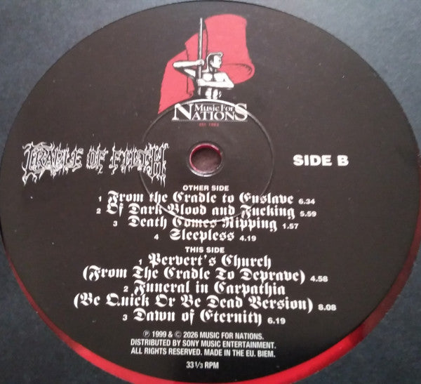 Cradle Of Filth – From The Cradle To Enslave ,  EP, Limited Edition,  Red/Black Merge [Corona] Country: Europe