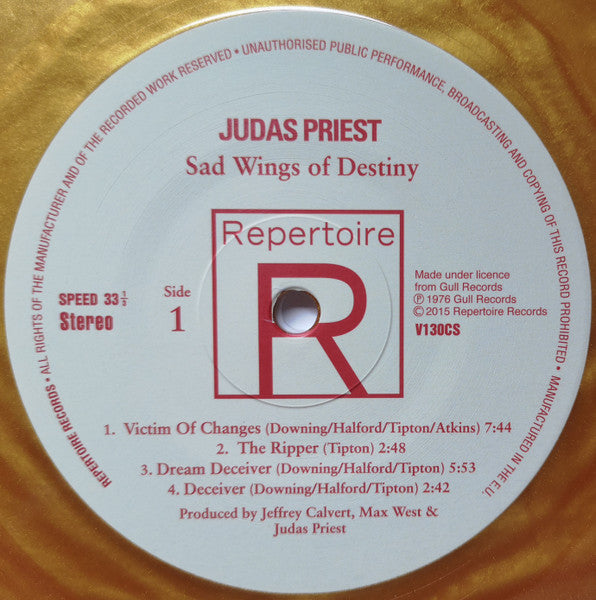 Judas Priest – Sad Wings Of Destiny  ,  Limited Edition, 180g Gold